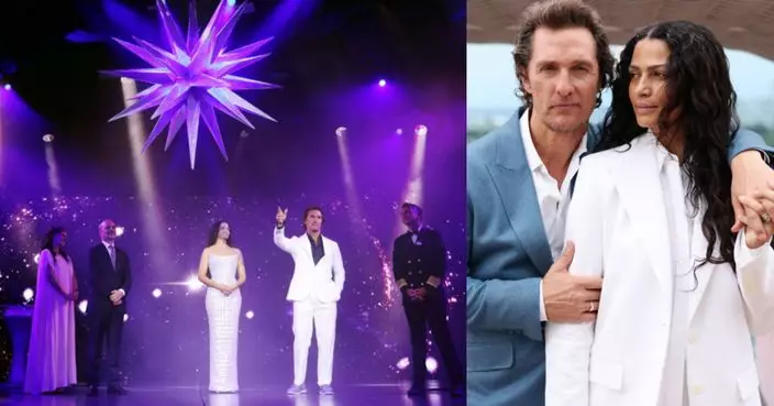 荷里活星級夫妻馬修麥康納希與卡蜜拉艾維斯 為星辰公主號主持命名儀式