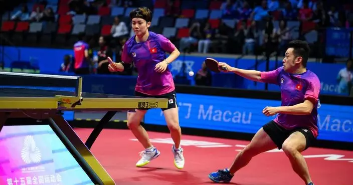 全運會｜乒乓混雙港隊黃鎮廷杜凱琹擊敗河北組合晉級8強