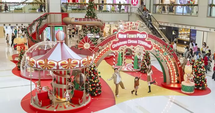 沙田新城市廣場7樓空中花園聖誕夢幻登場 全港商場最大戶外水幕 打造期間限定光影匯演