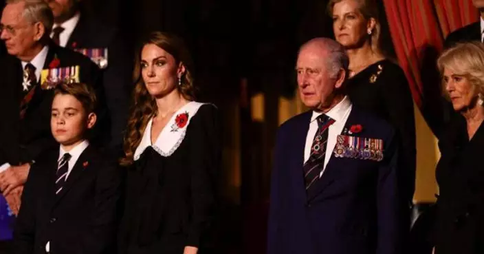 12歲喬治王子首度出席陣亡將士追悼儀式 凱特與查爾斯國王陪伴下展開公務生涯