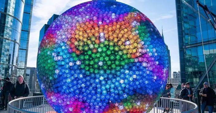 時報廣場第九代跨年倒數水晶球亮相！水晶數量翻倍 首度加入摩斯電碼