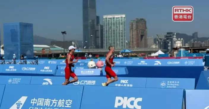 十五運會｜港隊代表奧斯卡於三鐵男子組奪得銅牌