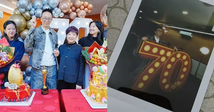 鄭丹瑞被妻女說服大搞70歲生日壽宴 大女鄭瑤晒爸爸笑到見牙不見眼開心樣