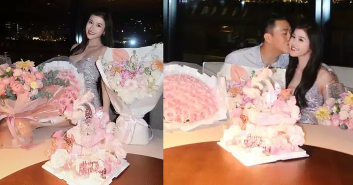 港姐冠軍陳詠詩27歲生日 偕男友甜蜜咀嘴放閃