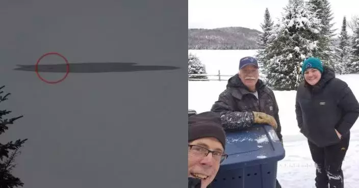 初次遷徙經驗不足受困冰湖 年幼潛鳥獲美救援人員破冰施救重獲自由