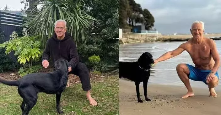 沙灘散步突心臟驟停倒地 英老翁獲忠犬奔走吠叫引路人相救挽回一命