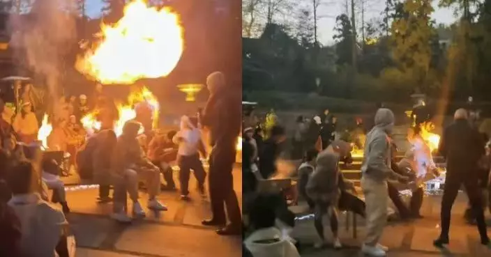 疑有人將酒精倒入火爐助長火勢 浙度假村聖誕點燈儀式釀3遊客燒傷送院