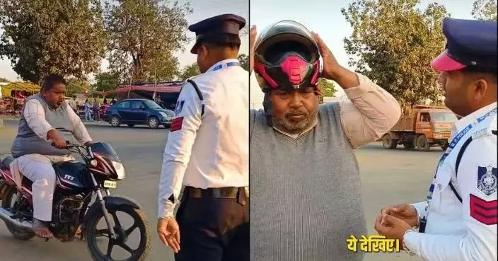 印度翁騎電單車未戴頭盔遭截停 無奈自爆心酸原因引頭盔廠商關注