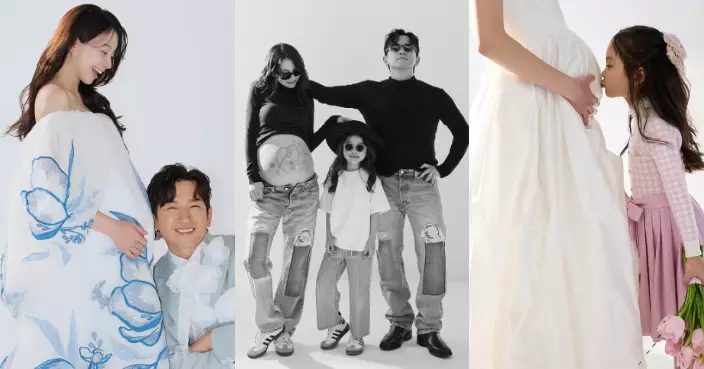 神話李玟雨公開「一家四口」全家福 與懷孕未婚妻及6歲繼女溫馨留影