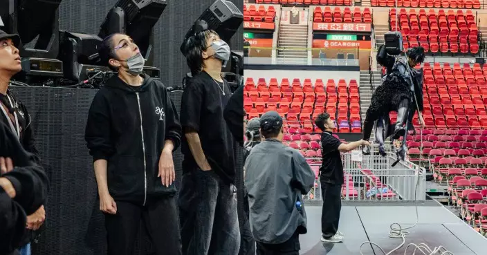 楊千嬅第三場演唱會遇信號干擾 特技人員懸掛半空至完場