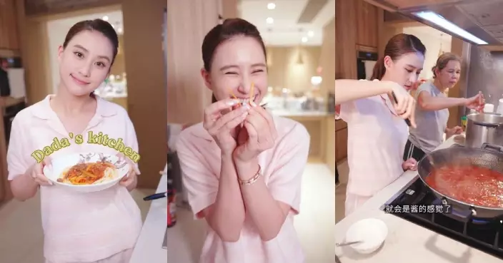 何超蓮公開由細食到大獨門意粉食譜 親自下廚示範被工人姐姐嫌棄刀工