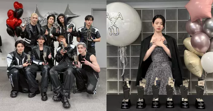 IU與朴寶劍封AAA最佳情侶連奪共六獎 SKZ成組合大贏家
