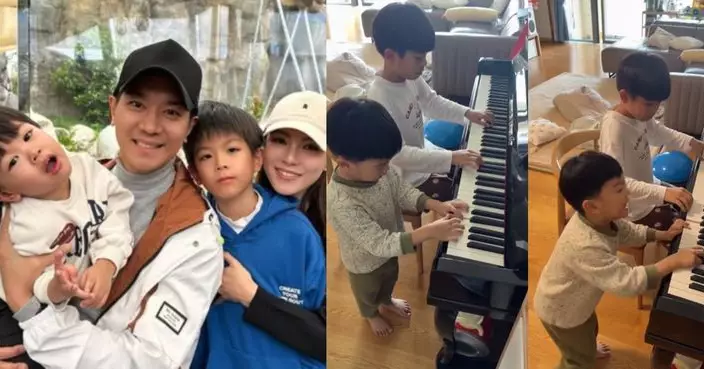 黎諾懿兩子鋼琴合奏超搶Fo 8歲小春雞專注彈琴無視細佬即興亂入