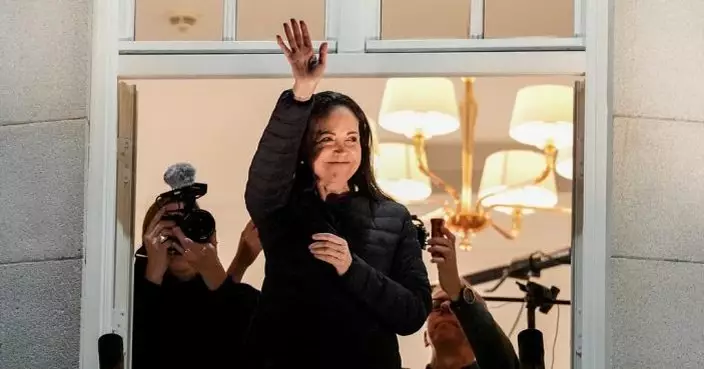 11個月來首次公開露面 諾貝爾和平獎得主馬查多現身挪威奧斯陸