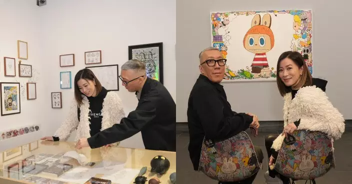 佘詩曼親臨《精靈天團:此刻與未來》展覽 與作家龍家昇交流藝術創作