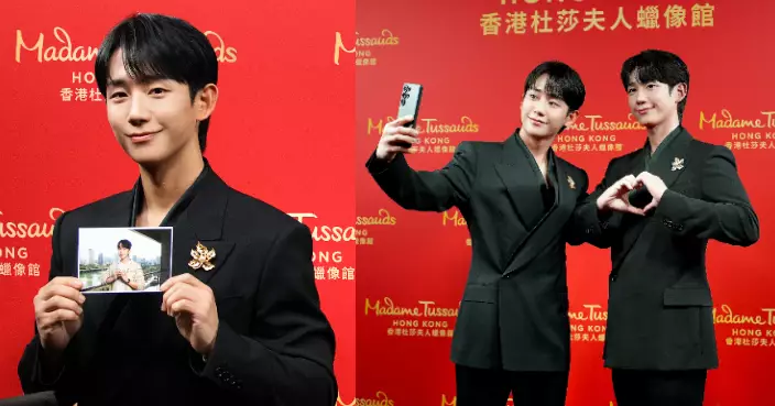 丁海寅親自見證「雙胞胎」誕生 正式進駐香港杜莎夫人蠟像館