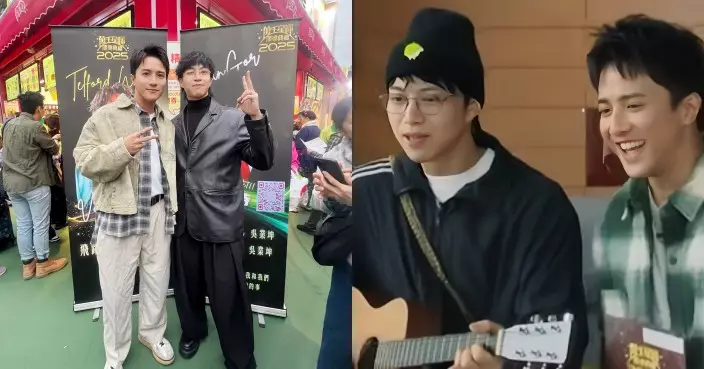 吳業坤與黃庭鋒拉票衝刺 盼雙雙奪「飛躍進步男藝員」獎項