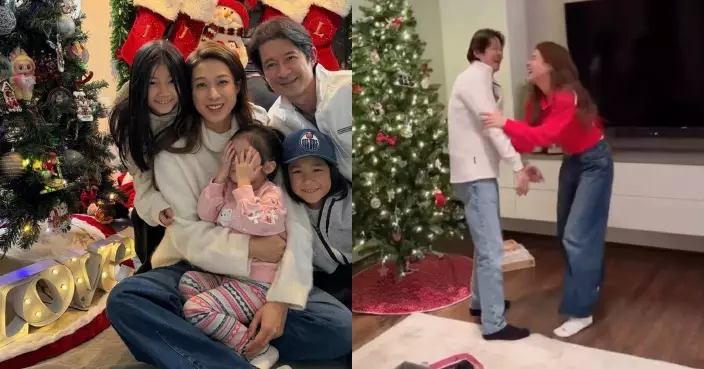 鍾嘉欣聖誕佳節晒溫馨全家福 孖老公大玩「couple challenge」甜蜜滿瀉