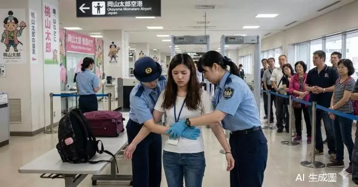 女網友日本岡山機場遭全身搜身　同行十多人只得她被抽　小機場安檢經歷引熱議