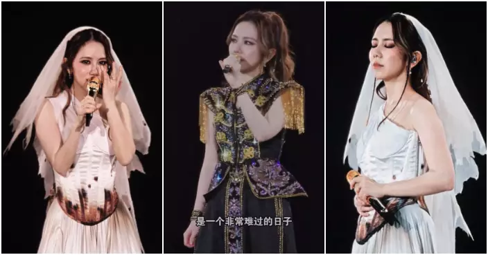 G.E.M.演唱會上情緒激動數度哽咽落淚 ：這幾天對於香港是非常難過的日子