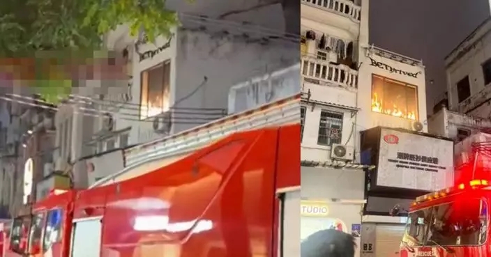 廣州商戶窗戶掛動態火焰屏幕太逼真 民眾報火警召五消防車揭烏龍一場