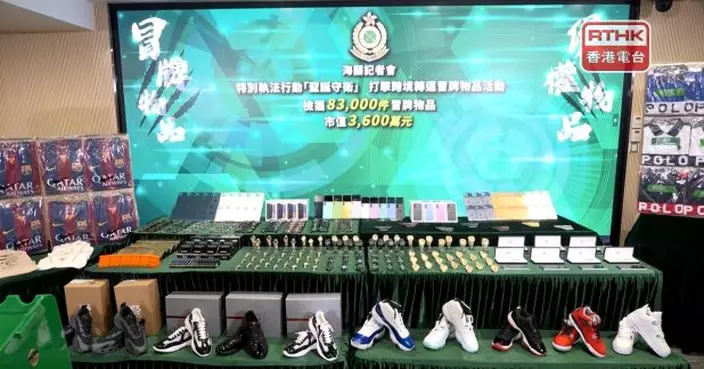 海關檢獲逾8萬件懷疑冒牌貨　巿值約3600萬拘一貨車司機