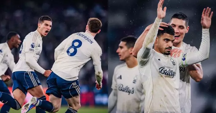 英超諾定咸森林2:1反勝韋斯咸