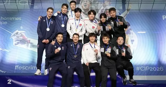 男子花劍世界盃巴黎站　香港隊在決賽擊敗美國隊奪金