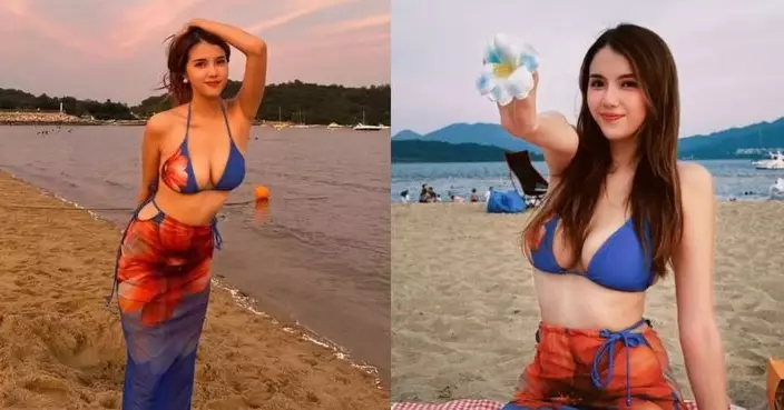 鄧凱文比堅尼上陣晒「Big」爆好身材 網民睇到心心眼：正到不能再正