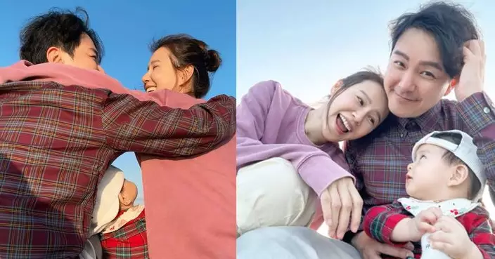 黃翠如蕭正楠晒全家福迎新一年 感恩囝囝到來：比起幸福更大的感受是恩賜