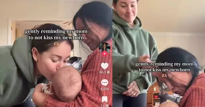 輕拍母親頭部阻親吻初生BB 美國媽稱守防疫界線掀網民熱議
