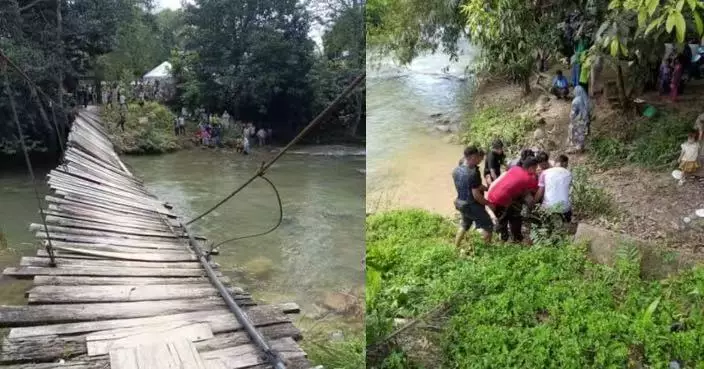 大馬新人迎親隊過吊橋突遇斷裂崩塌 逾50親友墜河釀多人受傷