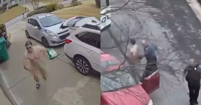 偷車疑遭灼傷裹枱布社區遊蕩 美國男遭警方追捕一絲不掛落網