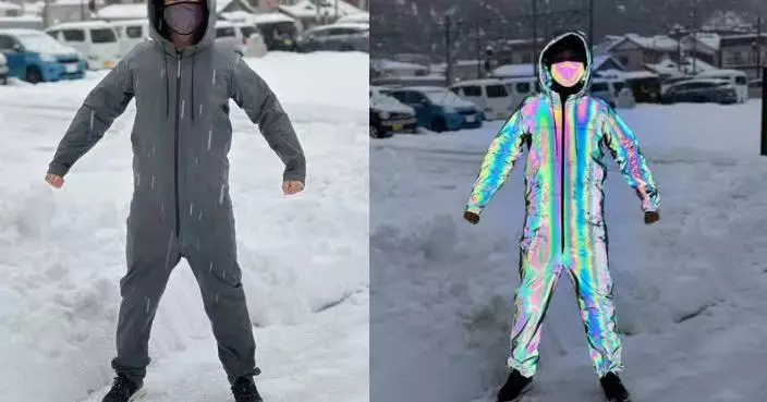 型格又安全！日服裝公司員工著「七彩反光服」鏟雪爆紅掀搶購