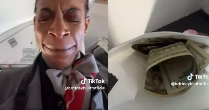 乘客遞上「嘔吐袋」空服員以為是垃圾打開卻見逾千元小費感動不已