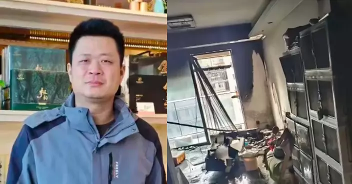 鄰居發生火警 福建男帶妻兒離開即返來救火 4分鐘控制火勢護住戶安全