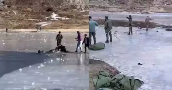 無視警告踏結冰湖面 印度3遊客遇冰面突破裂墮刺骨冰湖2人溺斃