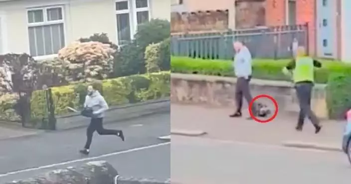 如恐怖電影情節上演！阿爾巴尼亞男蘇格蘭街頭撞警車再持電鋸反追警員遭下場曝光