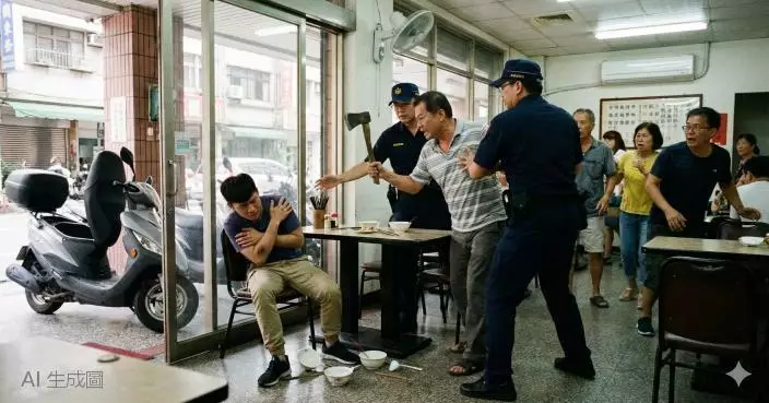 為搶餐廳座位爆衝突 台男中午鬧市揮斧斬人嚇壞食客