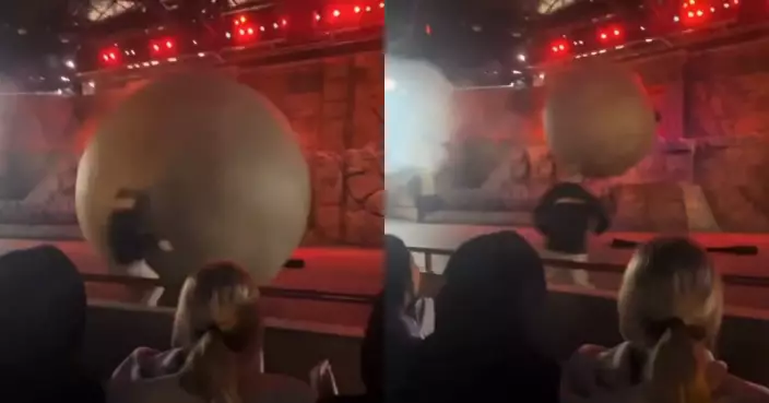 180kg巨石衝向觀眾！美迪士尼員工「肉身阻擋」遭瞬間擊倒畫面曝