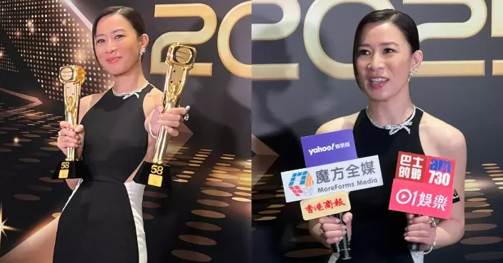 TVB頒獎禮2025｜佘詩曼第四度榮登視后寶座 感覺似發夢：真係好多謝大家嘅欣賞！