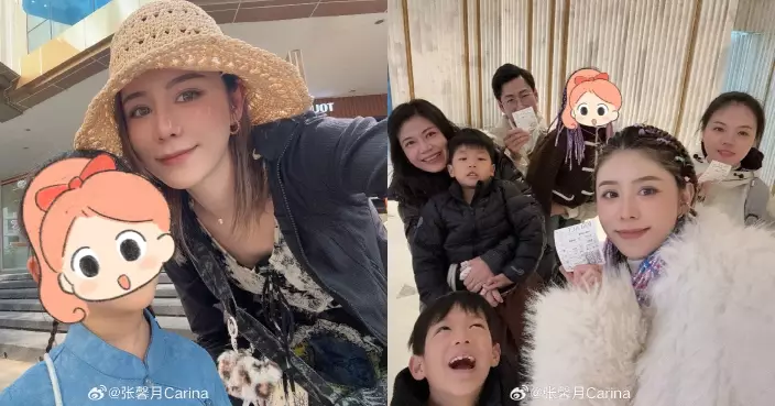 張馨月孖囡囡泰國享受元旦假期 返上海即拉大隊撐老公電影《尋秦記》