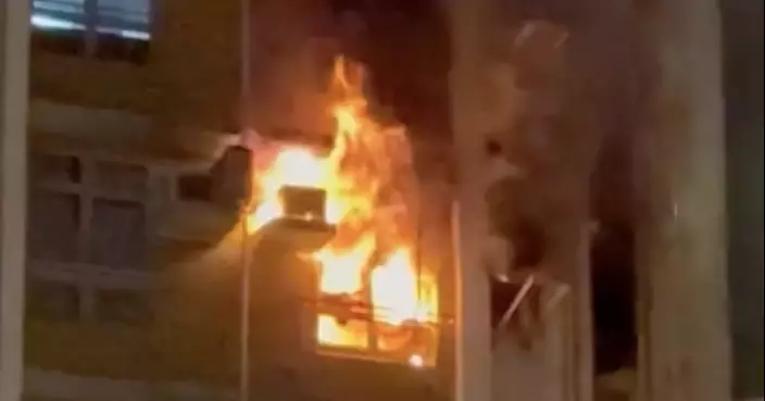 藍田邨有單位疑電線短路起火 約300居民疏散無人傷