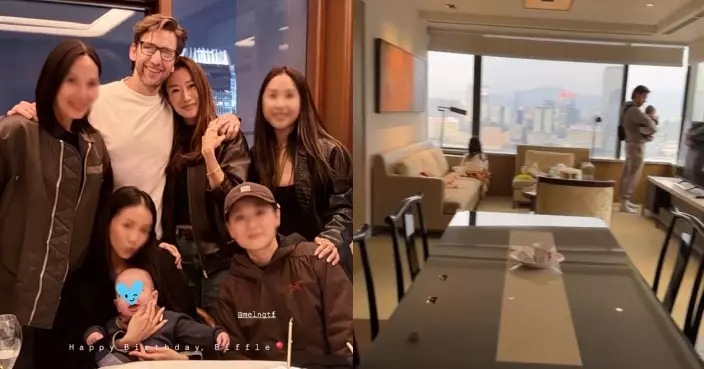 謝婷婷一家低調返港 住千呎酒店飽覽維港景色好奢華