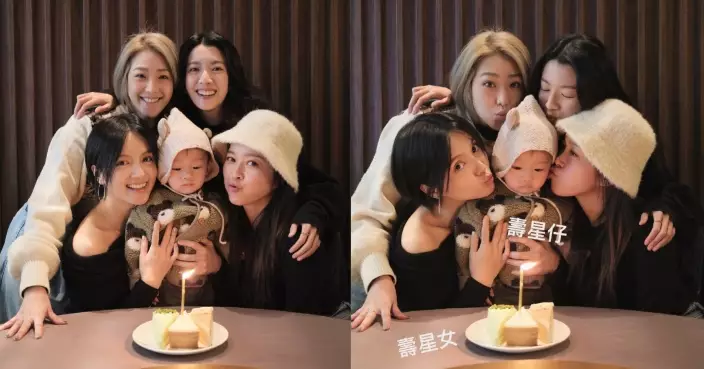 賴慰玲孖好姊妹為細仔+陳嘉寶慶生 小壽星仔被「圍錫」0反應