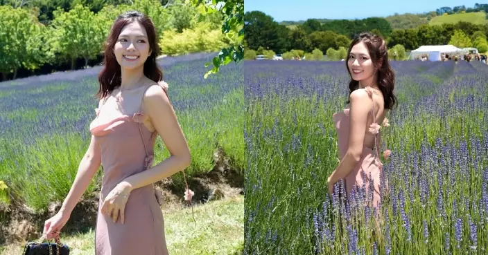 游嘉欣薰衣草花田留倩影 大晒白滑玉背網民睇到心心眼
