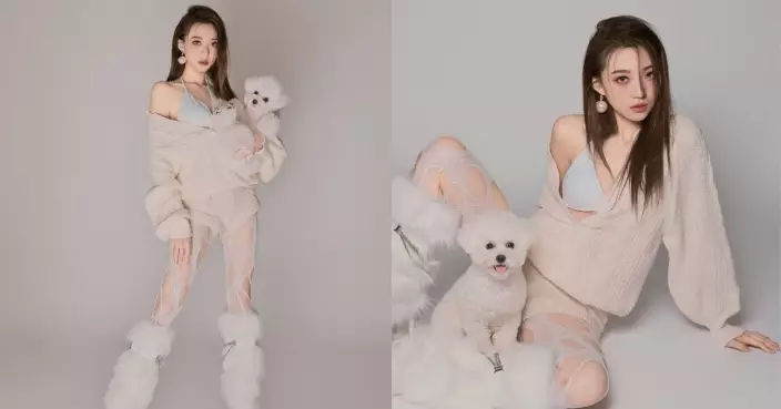 「鋼琴女神」謝淑怡孖愛犬影寫真 新造型上陣性感又有型