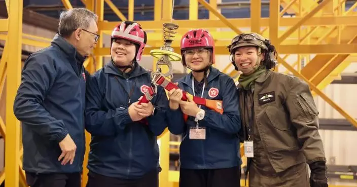 卓孝業率保安局青年領袖感受飛行服務隊「高度、速度、溫度和態度」