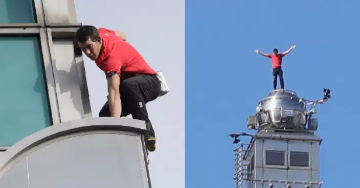 零防護直上509米　Alex Honnold徒手攀台北101　91分鐘攻頂全城仰望