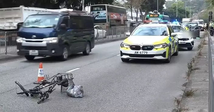 大埔單車男遭私家車撞倒 送院搶救後不治